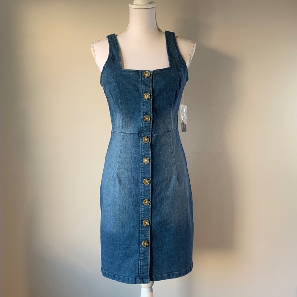 NWT Sharagano Denim Dress Sz 8P